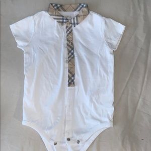 newborn burberry onesie
